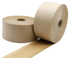 BOMEI PACK Reinforced Water Activated Gummed Kraft Paper Tape 2 Pack 2.75 inch x