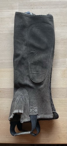 Shires Suede Half Chaps – Size L – Brown