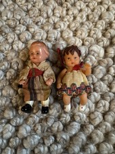 Vintage Antique German Celluloid 3in Dolls Boy Girl Babies Bendable