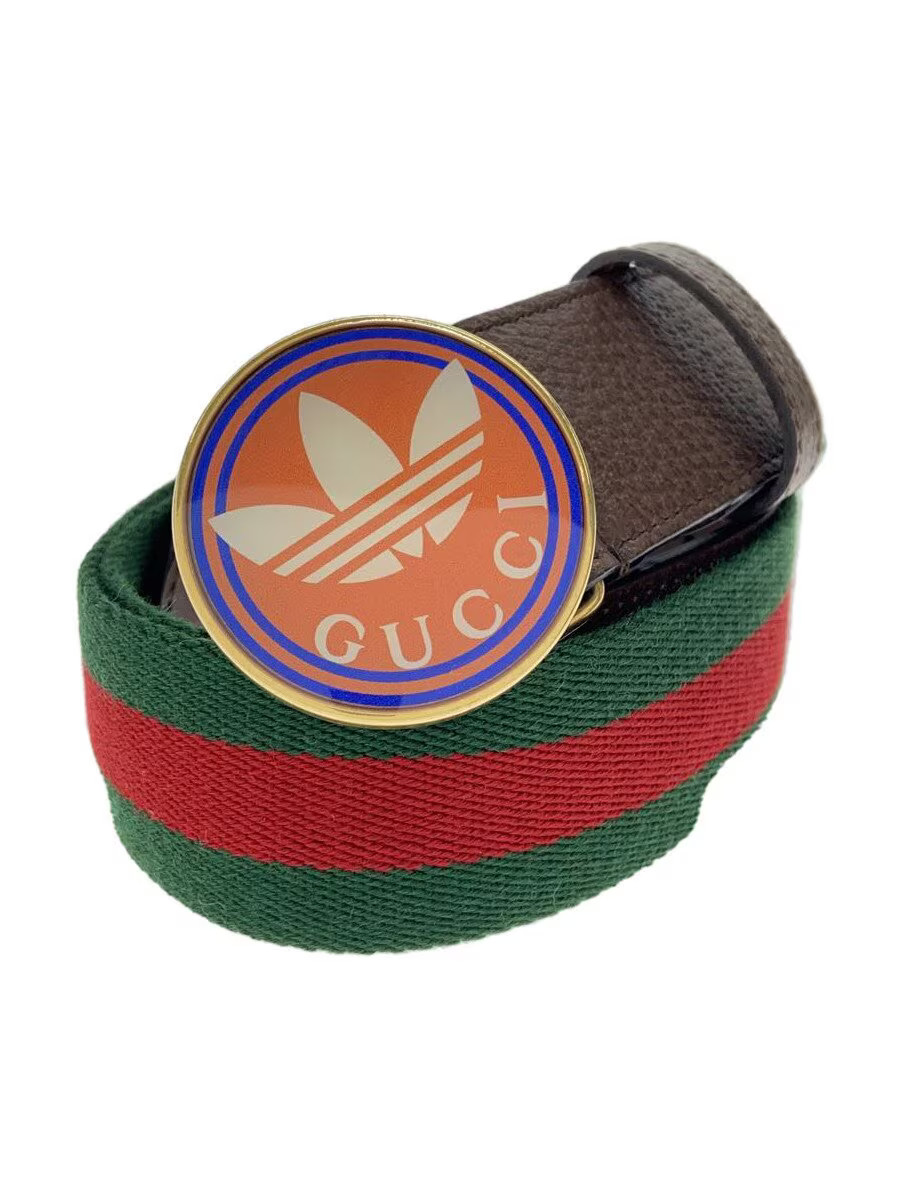 GUCCI x adidas WEB Line Belt for Men in Green 702259
