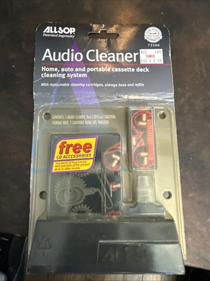 #ad Allsop Audio Cleaner Home Auto Portable Cassette Deck Cleaning System 1995 Vtg $18.95