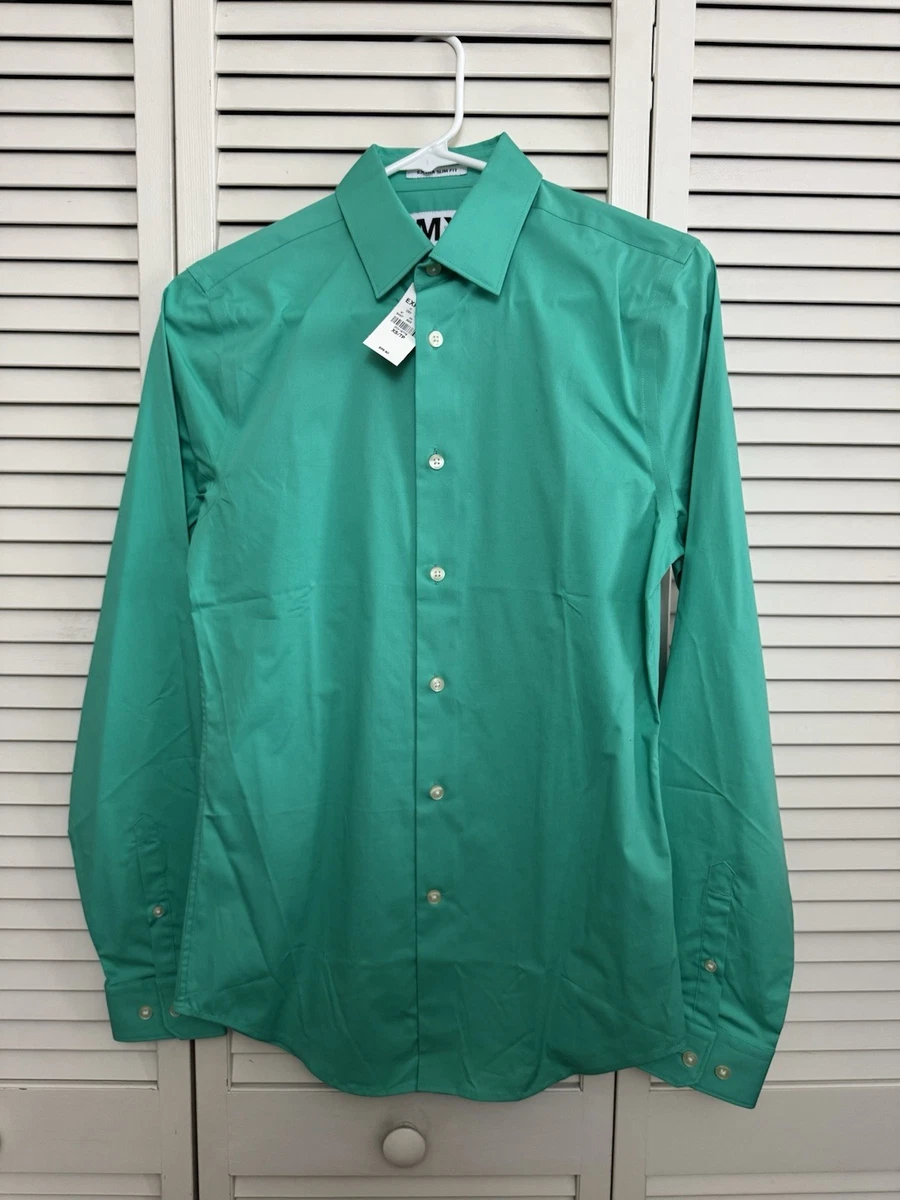 Express Cotton Blend Green Dress Shirts for Men for sale | eBay