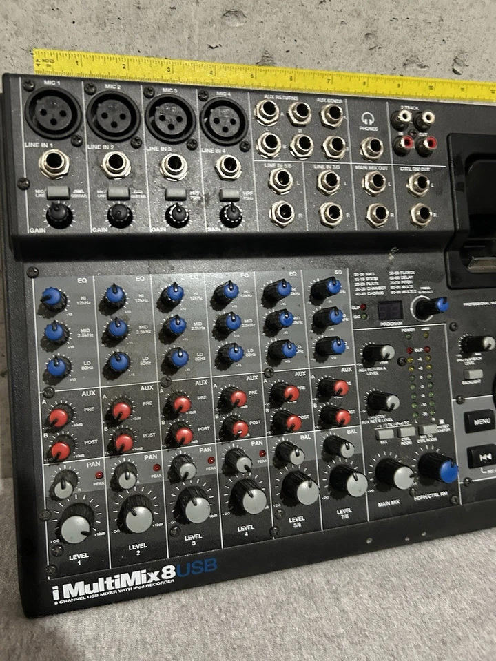 ALESIS i MultiMix 8 USB Analog Mixer USB Audio Interface AS IS Untested - Image 3 of 4