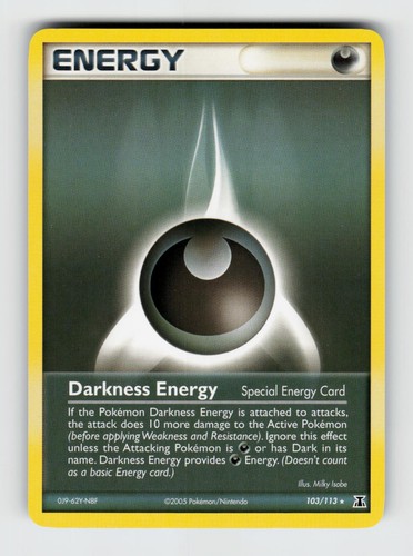 Darkness Energy 103/113 Rare Delta Species Pokemon 2005 LP Isobe