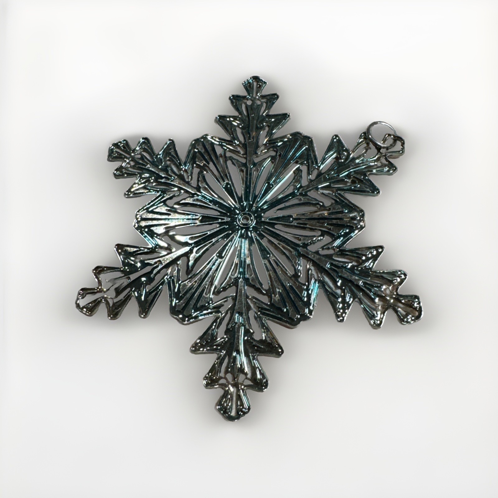 1998 MMA Silver Tone Snowflake Christmas Ornament