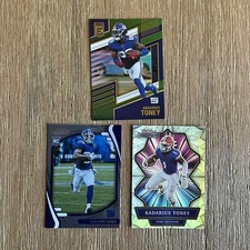 Kadarius Toney 3-Card Lot - New York Giants - Includes RC