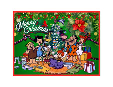 Christmas Flintstones Flat Flexible Refrigerator Magnet