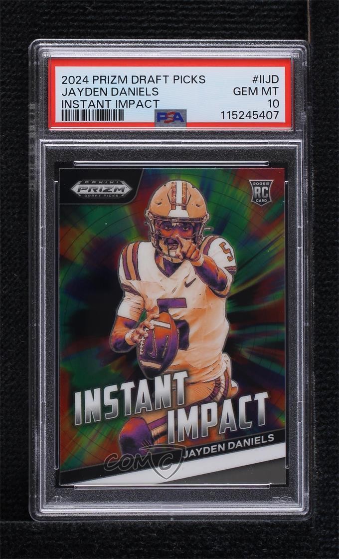 2024 Prizm Draft Picks Instant Impact Jayden Daniels PSA 10 GEM MT Rookie RC 3hd