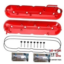 Valve Cover Set Left Right Compatible with Silverado Sierra Express Red