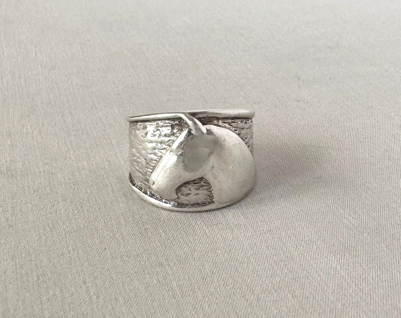 Silpada Sterling Silver Horse Head Equestrian Ring Size 10;A809