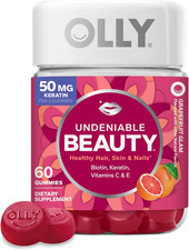 OLLY Undeniable Beauty Gummy, for Hair, Skin, Nails, Biotin, Vitamin C, Keratin,