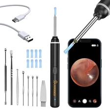 Mini Visual Ear Inspection Camera Silicone Ear Pick for Adults Kids Pets