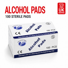 Alcohol Pads Disposable 75% Alcohol Wipes Individually Wrapped Sterile Swabs UK