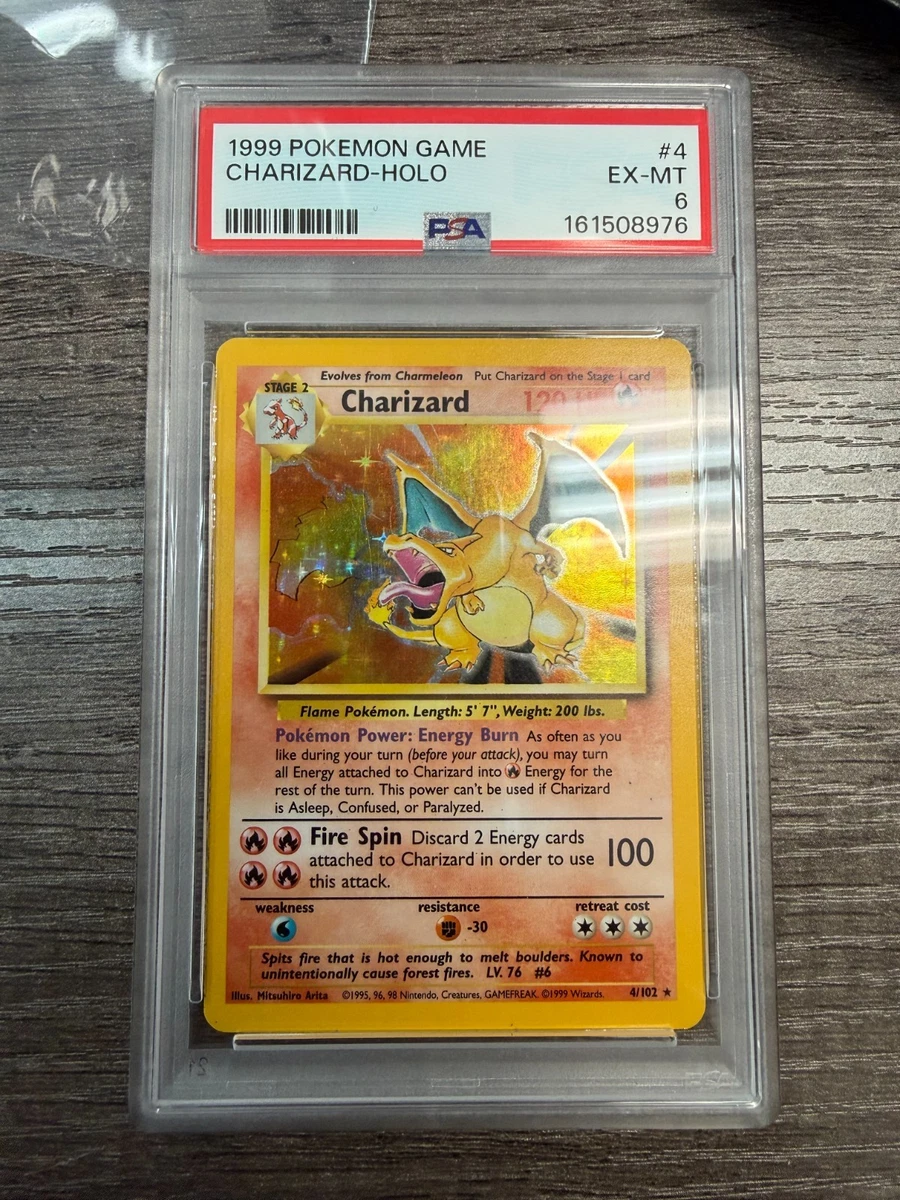 Pokémon TCG Base Set Charizard Grade 6 Individual Collectible Card