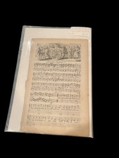 Antique 1762 British Song Sheet Music Copperplate Engraving 'A Favourite