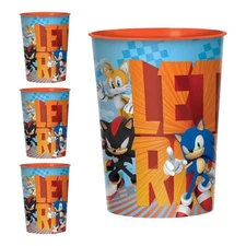 Sonic Designware 16oz Party Cups Lot of Four Plastic Favor Stadium Keepsake Cup