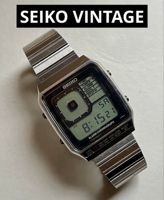 SEIKO Digiborg Quartz Digital Watch Rare Vintage Silverwave Retro