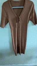 Simply Super Styled Sweater Dress Medium Light Brown