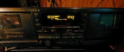 Pioneer Double Cassette Deck CT-W404R Cassette Player Not TESTED Powers On