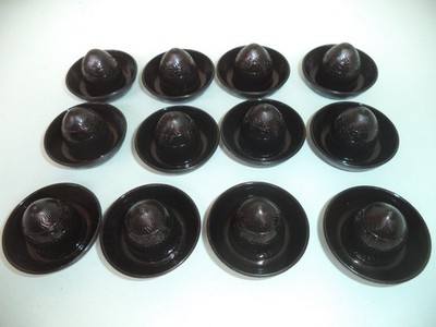 Sierra Cafe 12x dunkelbraune Sombrero-Deckel von 4cl-Fläschchen