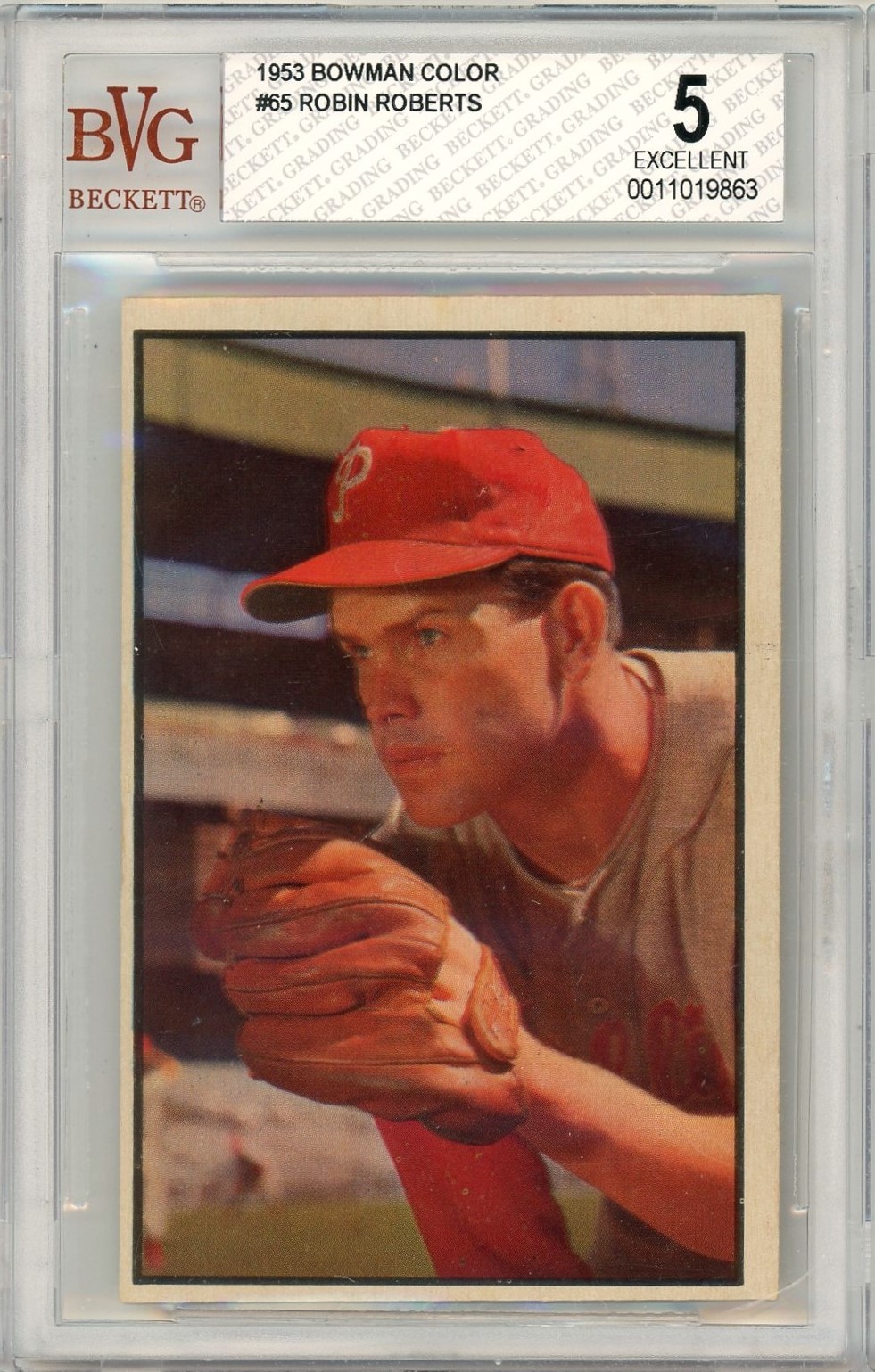 1953 Bowman Color Robin Roberts #65 Base Set BVG 5 P1437
