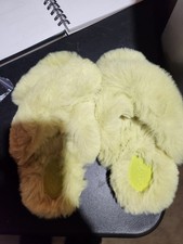 Girls Cat Jack Lime Green Open Toe Kids Slippers Size Small 13/1