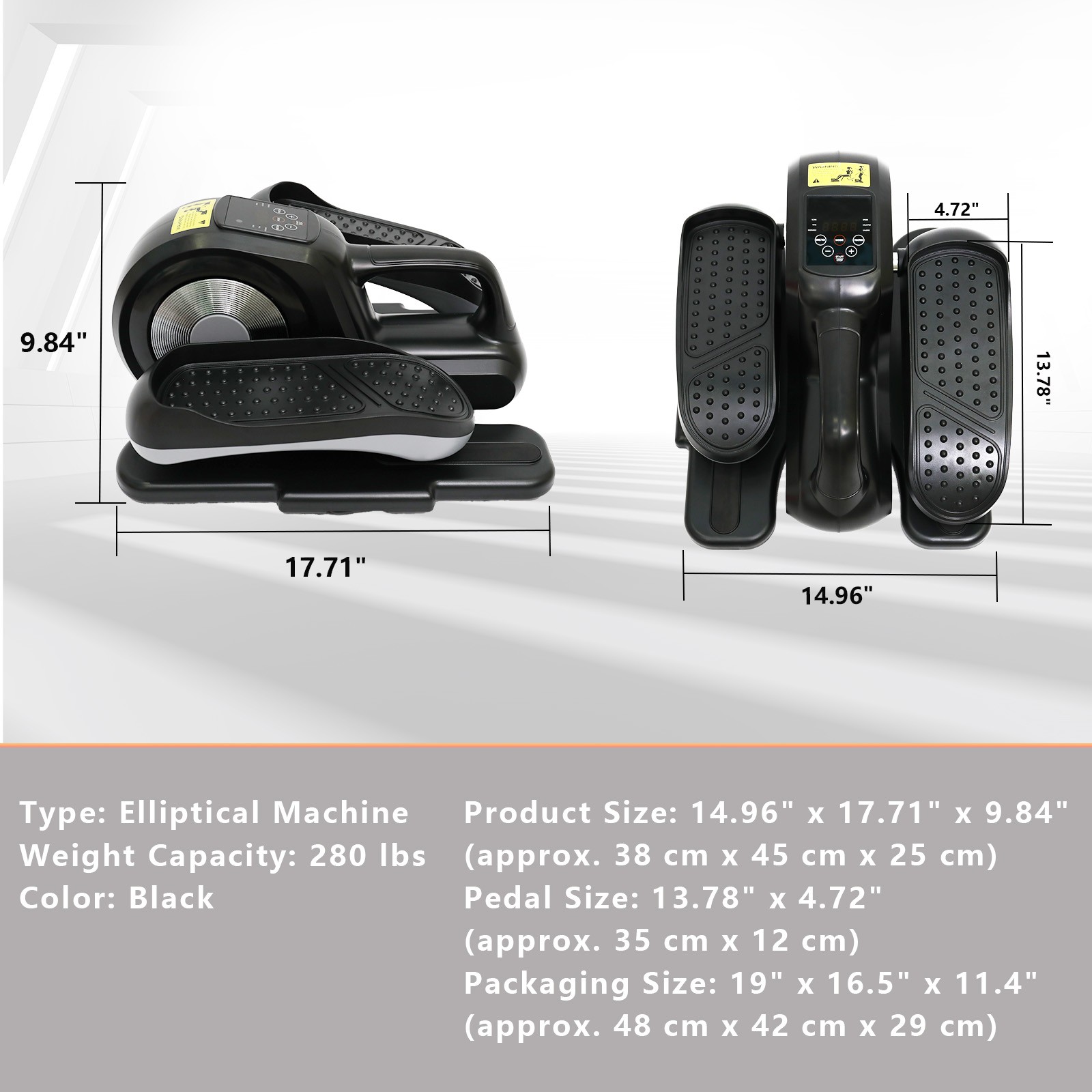 Under Desk Elliptical 2025 Upgraded Ellipse Leg Exerciser Seated Remote Control