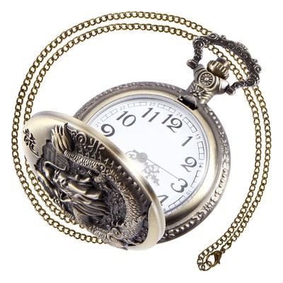  Bronze geprägte chinesische nostalgische Retro Uhr D5U38887
