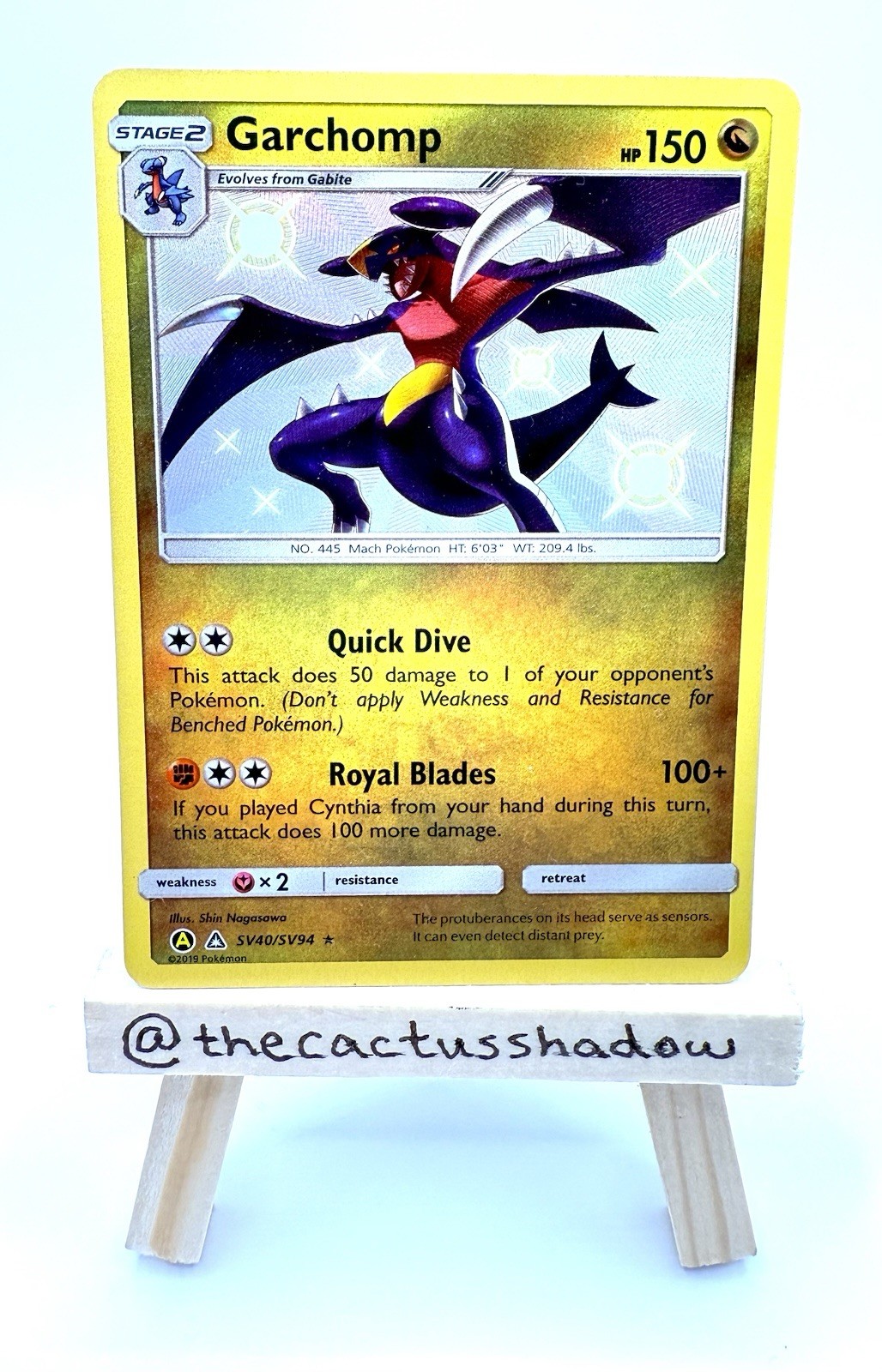 Pokemon Hidden Fates: Shiny Vault Holo Garchomp SV40/SV94 - NM