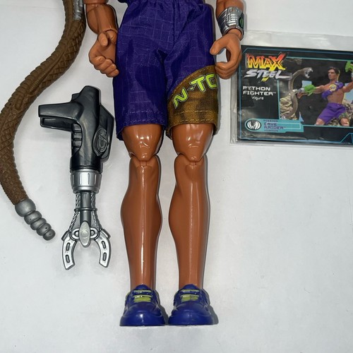 Modellino Max Steel Python Fighter 12" raro completo vintage 1998 - Foto 3 di 9