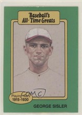 1987 Hygrade Baseball's All-Time Greats George Sisler HOF 0eh0