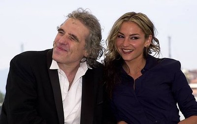 Abel Ferrara & Drea de Matteo at Cannes 2001 - R Xmas Photo Call W- Old Photo 3
