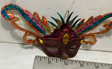Vintage Ceramic Mardi Gras 12 x 6 Inch Mask Wall Hanging free shipping