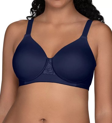 Vanity Fair Beauty Back Full Figure Wireless Bra ghost navy 44DDD NWT $50