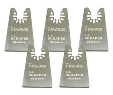 5 x Spartacus 52mm Flexible Straight Scraper Multitool Grout Glue Paint Blades