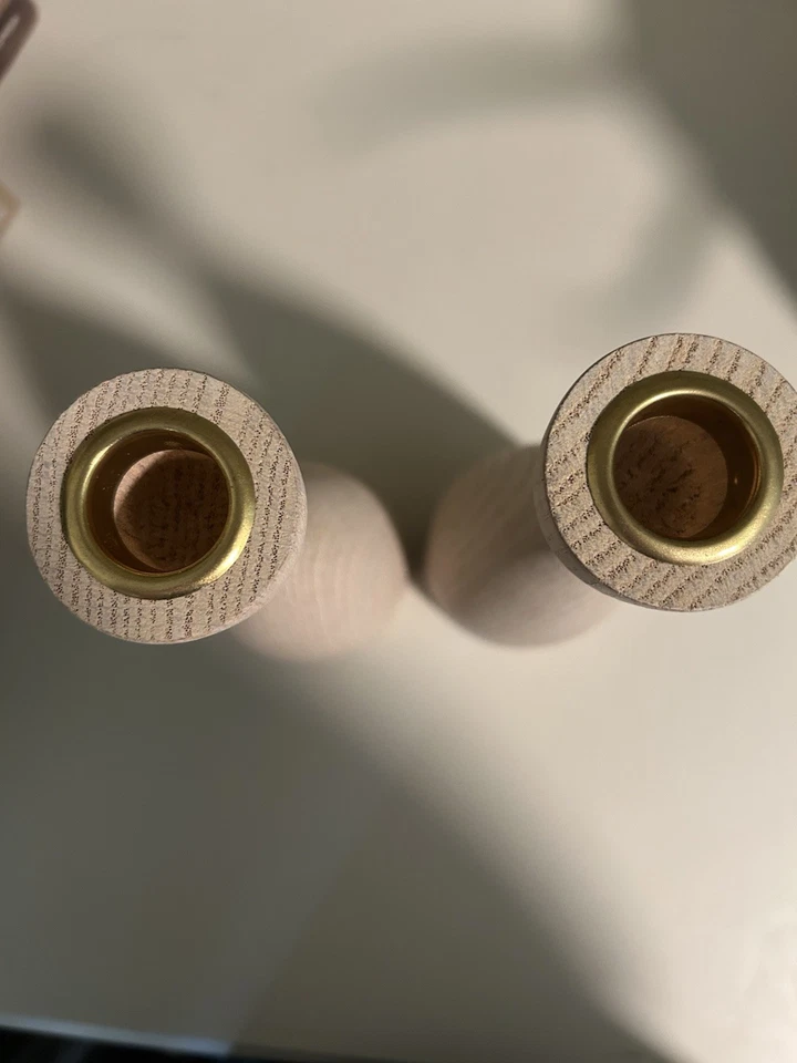 Nuevo candelabro natural despensa de cerámica de granja Vermont x 2 Foto 3 de 3