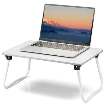 ZEAPTAC Laptop Bed Desk, Foldable Lap Portable E White-matte 