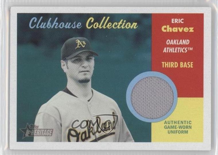 2006 Topps Heritage Clubhouse Collection Relics Eric Chavez #CC-EC 0q4