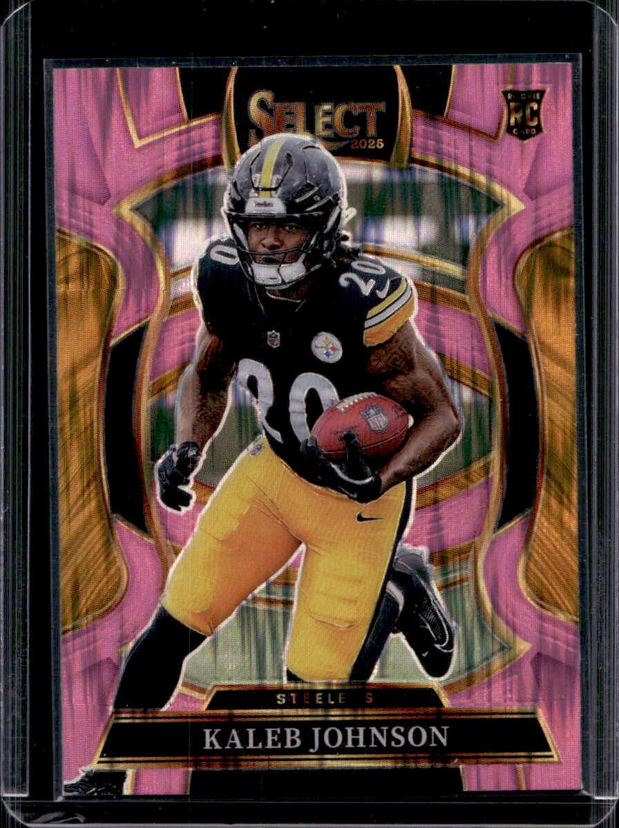 Kaleb Johnson 2025 Panini Select #52 Concourse Rookie Pink Prizm Shock