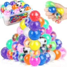 54Pack Stress Balls, Squishy Squeeze Balls Bulk Fidget for Adults Squishy...
