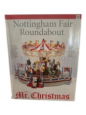 Vintage Mr Christmas Nottingham Fair Roundabout Animated Carousel New Box