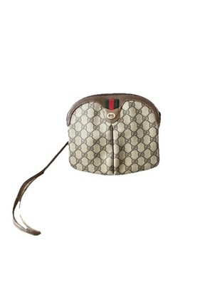 Vintage Gucci Umhängetasche GG Monogramm Web Green & Red Cherry line