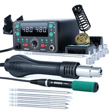 YIHUA 902D-IV T12 Soldering & Hot Air Rework Station Kit Digital Adjustable Temp
