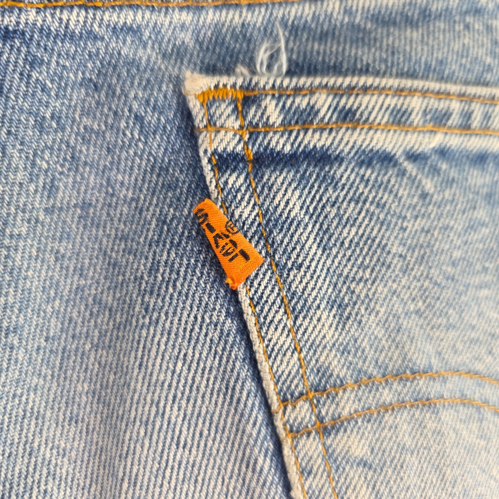 Vintage Levi’s 505 Denim Shorts Mens W33 (TagW34) Blue Made in USA Cut Off Jeans image 9