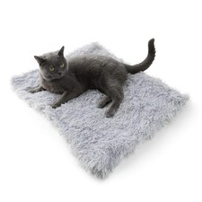 Furry Pet Bed/Mat Convertible - Grey