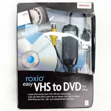 Roxio Easy VHS to DVD for Mac Video Capture Device Converter USB