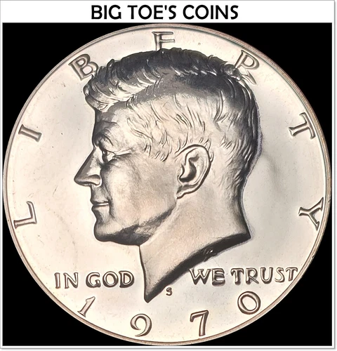 1970-S RARE PROOF KENNEDY HALF DOLLAR VERY NICE MIRROR LIKE FINISH FAST SHIPPING