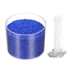 Sand Candles with 30 Pcs Wicks 14Oz / 400g Candle Beads, Bright Blue