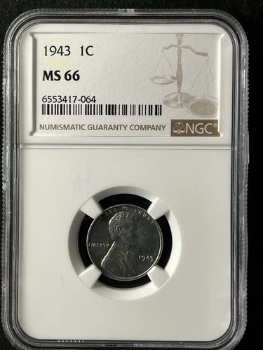 1943  1C Lincoln Wheat One Cent  NGC MS66  6553417-064