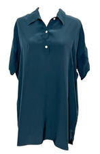 Uniqlo U Rayon Tunic Shirt Dress Dark Green Minimal Women’s Small